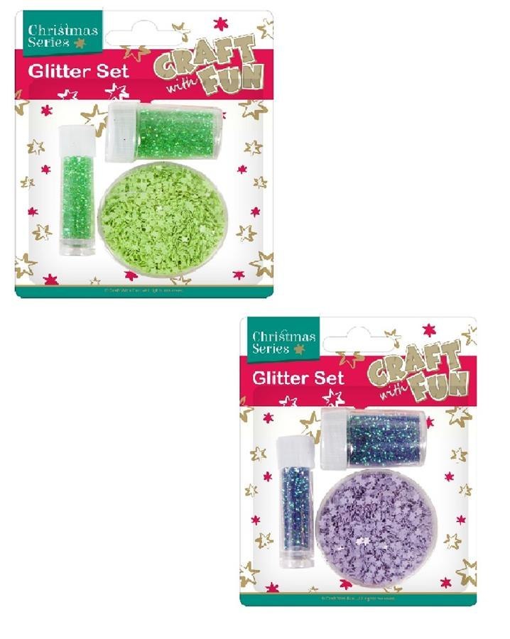 DECORATION BN GLITTER SET PASTEL CF 2MIX B/C 24/144